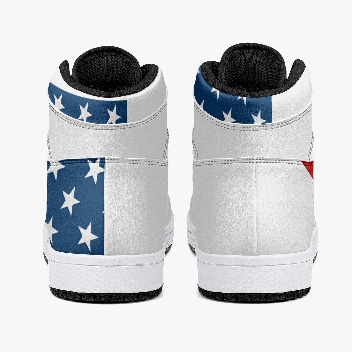 209. High-Top Leather Sneakers - White / Black