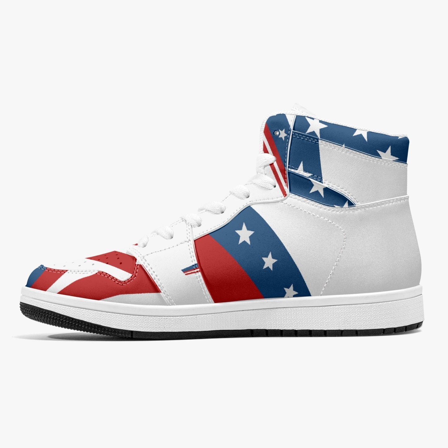 209. High-Top Leather Sneakers - White / Black