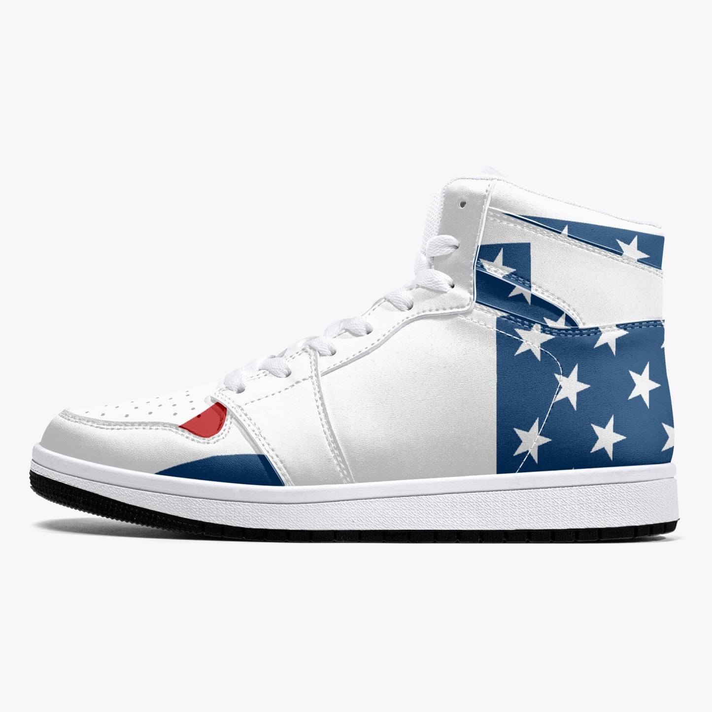 209. High-Top Leather Sneakers - White / Black