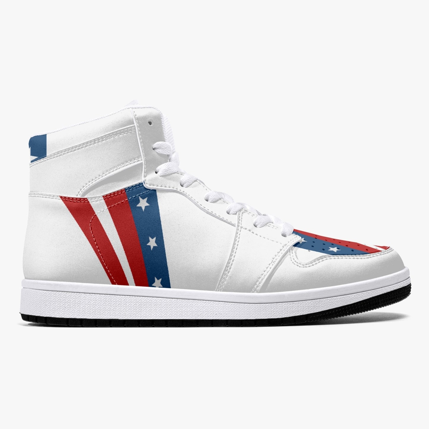 209. High-Top Leather Sneakers - White / Black