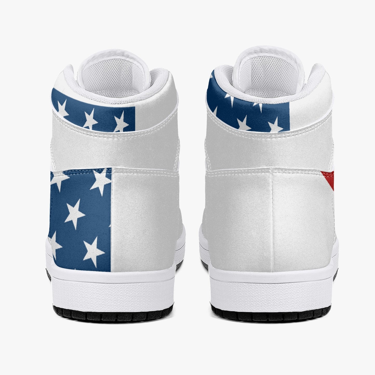 209. High-Top Leather Sneakers - White / Black