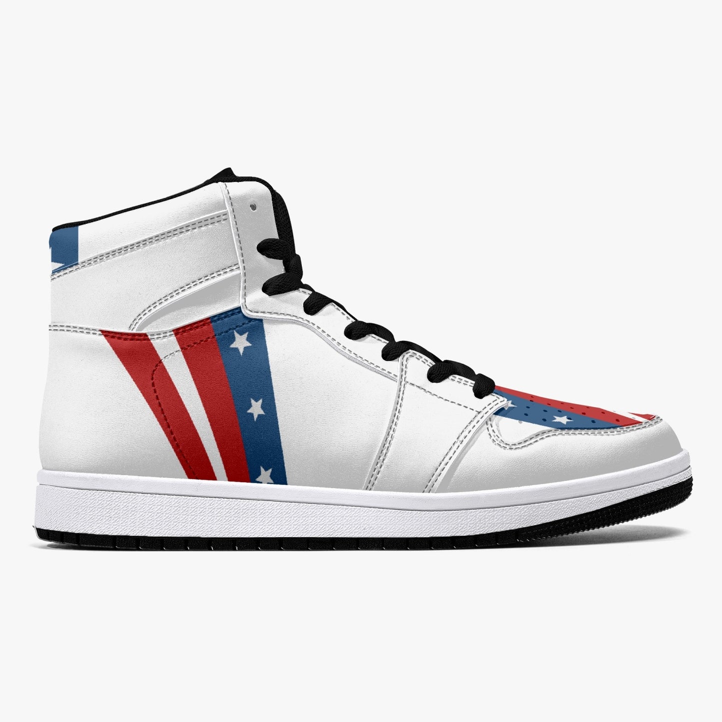 209. High-Top Leather Sneakers - White / Black